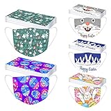 DolceTiger 50 Stück für Maske_Einweg Kinder Mundschutz Einweg Mund_und_Nasenschutz 3 lagig_Schutz Atmungsaktiv Halstuch Schals Bandana für Weihnachten (E06, One Size)