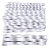 Spiralbindespule 19 mm Durchmesser 48 Schleife 4:1 Stich 170 Blatt Kapazität A4 Binderücken 50 Stück PVC Kunststoff Professionelle Bindelösung für Dokumente Berichte (Weiß)