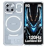 DOOGEE Blade GT 5G Telephone Portable Incassable, Smartphone Incassable Avec Effet de Lumière LED, 6,72” FHD+ 120Hz, Dimensity D7050, 32GB+256GB LPDDR5, 48MP AI Caméra, 5500mAh/NFC/AI Fonction/WiFi 6