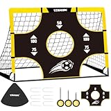 Yimore Fussballtore für Garten Kinder mit Tragetasche-3 in 1 Kinder Fußballtor Torwand für Kinder-Faltbares Fußball Tor Fussballtore Geschenke für Garten Kinder (120cm with 4 Models Yellow)