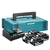 Makita 198140-7 Energiepaket 18 V (4 x 6,0 Ah) mit Ladegerät DC18RC