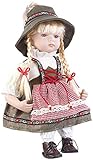 PEARL Trachtenpuppen Sammler: Sammler-Porzellan-Puppe Anna mit bayerischer Tracht, 34 cm (Sammelpuppen, Porzellankopf-Puppen, Spielzeug)