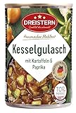 Dreistern Hausmachermahlzeit Kesselgulasch mit Kartoffeln+Paprika 4x400gr Dose