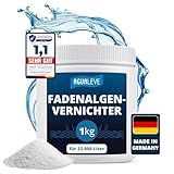 AGUALEVE® Fadenalgenvernichter 1kg *NEU* | vernichtet Fadenalgen schonend und nachhaltig binnen weniger Wochen | Markenqualität Made in Germany | für 33.000 Liter Teichwasser | Note 1,1