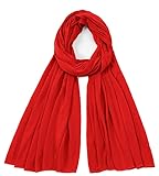 Van Der Rich ® - Einfarbiger Schal Weiche Stola 68cm*170cm - Damen (Rot45)