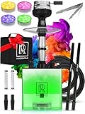 Shisha Set Komplett To Go mit Tasche & Premium Zubehör – Kopf Set mit HMD, Mundstück, Aluminium Tauchrohr, Diffusor & Acryl Bowl