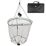 Zite Fishing Spundwandkescher Gummiert 70x60x70cm – Wall Net Faltbar mit Seil für Spundwände – Raubfisch-Kescher für Häfen mit Tasche