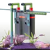 FEDOUR 450L/H Aquarium Außenfilter, 5W Einstellbarer Aquarium Kanisterfilter, Aquarien Außenfilter mit Filtermaterial für 35-120LL Aquarium (600L/H)