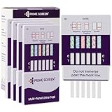 Prime Screen Drogenschnelltest 5 x Drogentest 6-in-1 Urin-Drogentests für Cannabis Kokain Opiate Methamphetamin Amphetamine Benzodiazepine