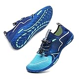 Badeschuhe Herren Damen Barfußschuhe Wasserschuhe Schwimmschuhe Strandschuhe für Surfen,Tauchen,Bootfahren,Gymnastik Fitness (19 Blau, 42EU)