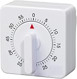 1Pc Weiß Mechanischer Küchentimer 60Min Kurzzeitmesser Küchenwecker Eieruhren Countdown Timer mit Lauter Alarm Zeitmanagement Werkzeug für Haushalt Küche Kochen Backen,Küchenhelfer and Kochzubehör