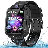 Smooce Kinder Smartwatch GPS, Smartwatch für Kinder mit GPS/LBS Telefon SOS Voice Chat Kamera Puzzle Spiel Wecker, Smartwatch Kinder Jungen Mädchen