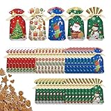 Weihnachtliche Leckerlibeutel mit Kordelzug, für Kekse, Snacks, Popcorn, Halloween, Geburtstag, Party, Urlaub, Klassenzimmer, Schule, Veranstaltung