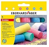 Eberhard Faber 526506 - Straßenmalkreide rund, 6er Kartonetui, Normal, 6er Packung