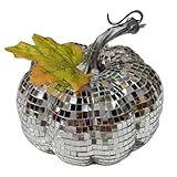 Disco-Mirror Ball Dekoration für Party und Bühne | Pumpkin Glitzer mit reflektierenden Spiegeln, elegante Discokugel für Hochzeit, DJ Clubs, Pumpkin Ball Events Decodisco-p