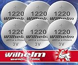 6X CR1220 CR 1220 Wilhelm Lithium Knopfzelle 3V 40mAh ø12x2,0mm Batterie DL1220