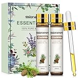 Migcaput Zedernholzöl Ätherische Öle (2X10 ml), Ätherische Öle für Diffuser,100% Naturrein Reine, Aroma Diffuser Öle für Duftlampe, Luftbefeuchter, Kerzen, Ätherische Öle Set