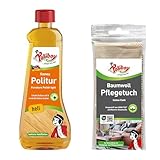 POLIBOY fixneu Politur hell - Holzpflege für helle lackierte Holzmöbel - Möbelpolitur zur Farbauffrischung & Schutz - 1x 500 ml - inkl. Baumwolltuch zur Anwendung - Made in Germany