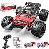 DEERC Ferngesteuertes Auto, 1:16 Maßstab RC Auto für Erwachsene, 40 KM/H, 4WD All Terrain Off-Road 2.4Ghz RC Crawler mit LED Licht, 2 Batterien, Spielzeug Geschenk für Kinder