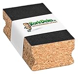 Kork-Schleifklotz mit Klett-Verschluss (Haftung mit Klett-System) 120x40x60 mm | Schleifblock/Handschleifklotz aus Kork als Halterung für Schleifpapier, Schmirgelpapier, Sandpapier von Kork-Deko