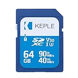 Keple 64GB SD Speicherkarte Quick Speed Speicher Karte Kompatibel mit Canon IXUS 200, 285, 175, 160, 165, 170, 275 HS PS GS, XC10 SLR Digital Kamera | 64GB UHS-1 U1 SDXC Card