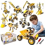 HOMETTER Lernspielzeug Mint, 10 in 1 Bausteine fuir Vorschulkinder, Ingenieurspielzeug kreatives Set Geschenk fir Jungen im Alter von 3+ Jahren