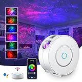 SUPPOU LED WIFI Sternenhimmel Projektor, Smart Nachtlicht 3D Galaxy Sternenprojektor Lampe Kinder Erwachsense mit RG Dimming/Stimmenkontrolle/WiFi Verbindung für Kinder Party Dekoration