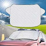 Frontscheibe Auto Sonnenschutz,Sonnenschutz Auto Frontscheibenabdeckung, Sonnen Schutz fürs Auto,Windschutzscheiben Abdeckung für die Meisten Autos Blockiert UV Hitzeschutz