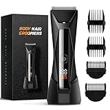 Brigin Intimrasierer Mann Rasierer Herren Elektrisch,Profi Wiederaufladbarkeit Körperrasierer mit LED-Anzeige,Ladestation,Intim Rasierer Männer für Brust Achselhöhle Leiste mit IPX7 wasserdicht