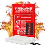 Hrippy 1m Feuerlöschdecke, Küchenfeuerlöschdecke, Notfalldecke, Überlebens-fiberglas-feuerschutz, Sicherheitsabdeckung Für Zuhause, Auto, Büro