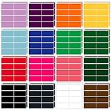 BLMHTWO 256 StüCk Klebepunkte Bunt, Klebe Etiketten Beschreibbar 16 Farben Markierungspunkte Buntpapier Selbstklebend für Haftnotizen Marker Sammelalben Diy-Handwerk