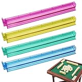 Generisch Mahjong Racks - Mahjong Pushers | Multicolor Pushers | Acrylmahjong Fliesenhalter, Clear Acryl Rack, Accessoire Board Game Organizer für das Heimspiel