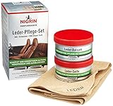 NIGRIN Performance Leder-Pflege, pflegt mit natürlichen Ölen und Wachsen, farbauffrischend, 2x250ml, Grün