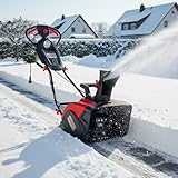 HECHT Elektro Schneefräse – leistungsstarke 2000 Watt – 51 cm Arbeitsbreite – LED-Scheinwerfer – 33 cm Arbeitshöhe – 9 m Auswurfweite – Kabelzugentlastung – 2-Hand Sicherheitsschalter