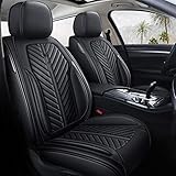 ZSGHJA Komplettset Autositzschoner 5 Sitz Autositzbezüge Für Clio Für Megane Für Fluence Für Duster Für Koleos Für Kangoo Für Talisman Für Laguna(Schwarz,One Size)