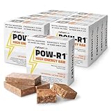 ration1 Energieriegel, lange haltbar, Riegel als Notfall Ausrüstung oder Snack beim Radfahren oder Wandern, vegan & laktosefrei, POW-R1® High Energy Bar 10er Pack enthält 10x 250g Energy Riegel