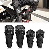 Motorrad Knieschoner und Ellenbogenschoner Set,4 Stück verstellbare Knie Schutz und Ellenbogenschützer Erwachsene Rüstung Motorrad Schutzausrüstung für Motocross Enduro Racing Radfahren
