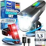 NEXTCOVER® Fahrradlicht Set mit [LightSense] Sensor & 11h Akkulaufzeit I USB aufladbar & wasserdicht I StVZO zugelassen I LED Fahrrad Licht vorne I Fahrradlampe & Rücklicht, Fahrradbeleuchtung