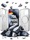 Roxx Clear Case Hülle | Wie das Original nur Besser | Vergilbungsfrei | Für iPhone 15 Pro | Hardcase | Displayschutz | Kameraschutz | Kompatibel mit MagSafe Zubehör