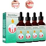 4PC Dentizen Gum Regrowth Drops, Dentizen Zahnfleisch-Nachwachsen, Dentizen Lindert Mund-Parodontal-Zahnfleischschmerzen, Dentizen Mundpflege Antibakterielle Reinigung, Gilt Für Alle