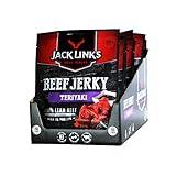 Jack Link's Beef Jerky Teriyaki - 12er Pack (12 x 70g) - Hochwertiger fleischsnack - Exotisches Teriyaki-Aroma - High Protein-Snack - Perfekt für Unterwegs, im Büro oder beim Sport