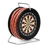 WURSTBARON® Wurst Kabeltrommel im Dartboard Design, 3,5m Wurst nach Krakauer Art, hochwertige Qualität und rauchiges Aroma, lustiges Geschenk, 240 g