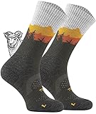 TODO BP LIGHT Dünn Merino Wandersocken für Herren, Damen,Trekking-Socken, Atmungsaktiv, 55% Merinowolle Blend Funktionssocken, Outdoor (Falcon Khaki, 39-42)