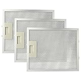 vhbw 3x Filter Metallfettfilter kompatibel mit AEG 8390 D, 8490 D, 8391 D, 8091 D, 8290 D, 8190 D Dunstabzugshaube - 27,7 x 23 x 0,9 cm, Metall