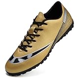 Topwolve Fußballschuhe Herren Kunstrasen Fussballschuhe Professionelle Kinder Athletics Trainingsschuhe Sport Outdoor Football Schuhe,Gold,44 EU