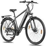 BUWEE E-Bike City & Trekking 28 Zoll Herren Damen Pedelec | 7-Gang Shimano Kettenschaltung | Bafang 250W Heckmotor | 468Wh Li-Ionen Akku | Reichweite bis 90 km