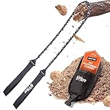 Bushstar Handkettensäge mit 33 Zähnen inkl. Gürteltasche und GRATIS FEUERSTARTER Holz schnell und einfach sägen - Premium Hand-/AST-/Holz-/Gartensäge für Survival, Outdoor & Camping