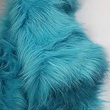 NAKAN Niedlich Blau Dick 150x50cm Kunstpelz Fox Long Pile Stoff 70mm, Luxus Weichen Plüsch Kunstfell Shaggy Für Handwerk Kostüm Kamera Bodendekoration Foto Prop Hintergrund Fursuit