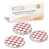ECENCE Rauchmelder Magnethalter 5 Stück Selbstklebende Magnethalterung für Rauchmelder Ø 70mm schnelle & sichere Montage ohne Bohren und Schrauben für alle Feuermelder und Rauchwarnmelder