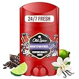 Old Spice Night Panther Deostick für Männer 50 ml, 24/7 Frischhh bei täglicher Anwendung, Duft in Parfumqualität, Schutz vor Gerüchen, 0 Prozent Aluminiumsalze